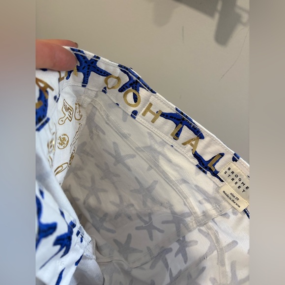 NWOT-Kate Spade Women's White Starfish Denim Capri - Picture 8 of 9